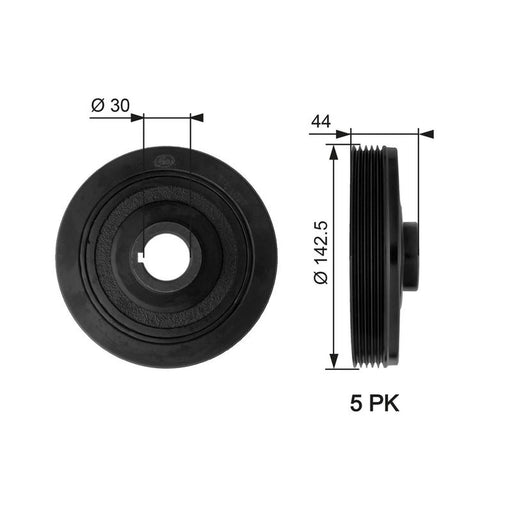 Gates Crank Shaft Belt Pulley TVD1027
