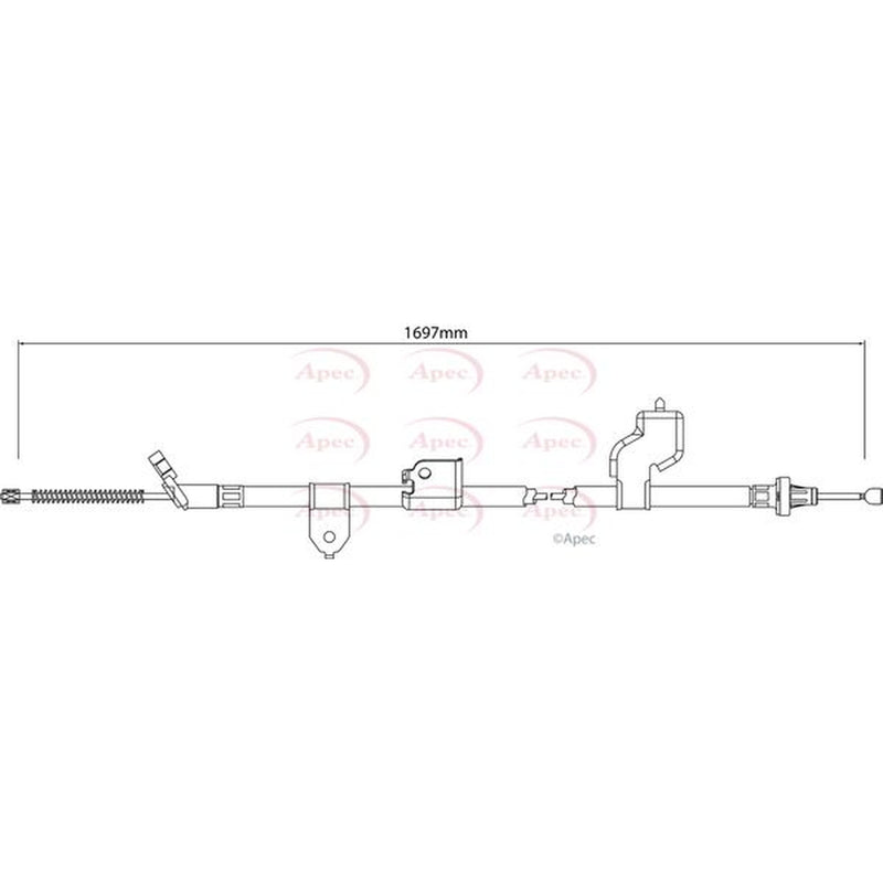 Apec Handbrake Cable Right Rear CAB1325