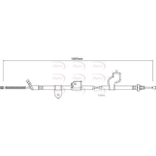 Apec Handbrake Cable Right Rear CAB1325