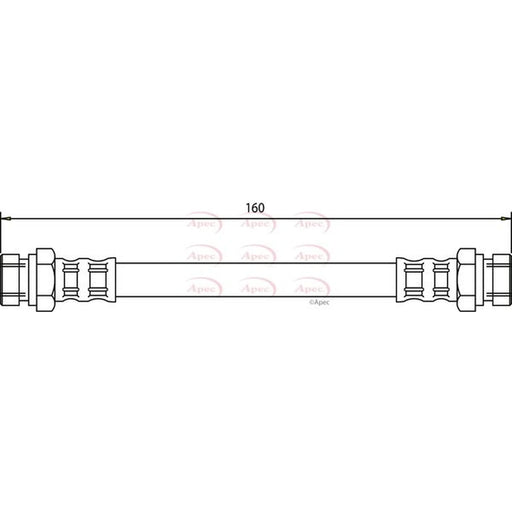 Apec Brake Hydraulic Hose Line Rear HOS3118