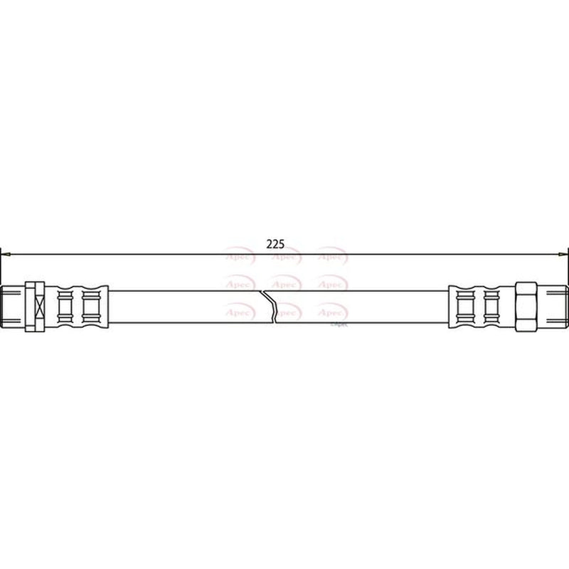 Apec Brake Hydraulic Hose Line Rear HOS3402