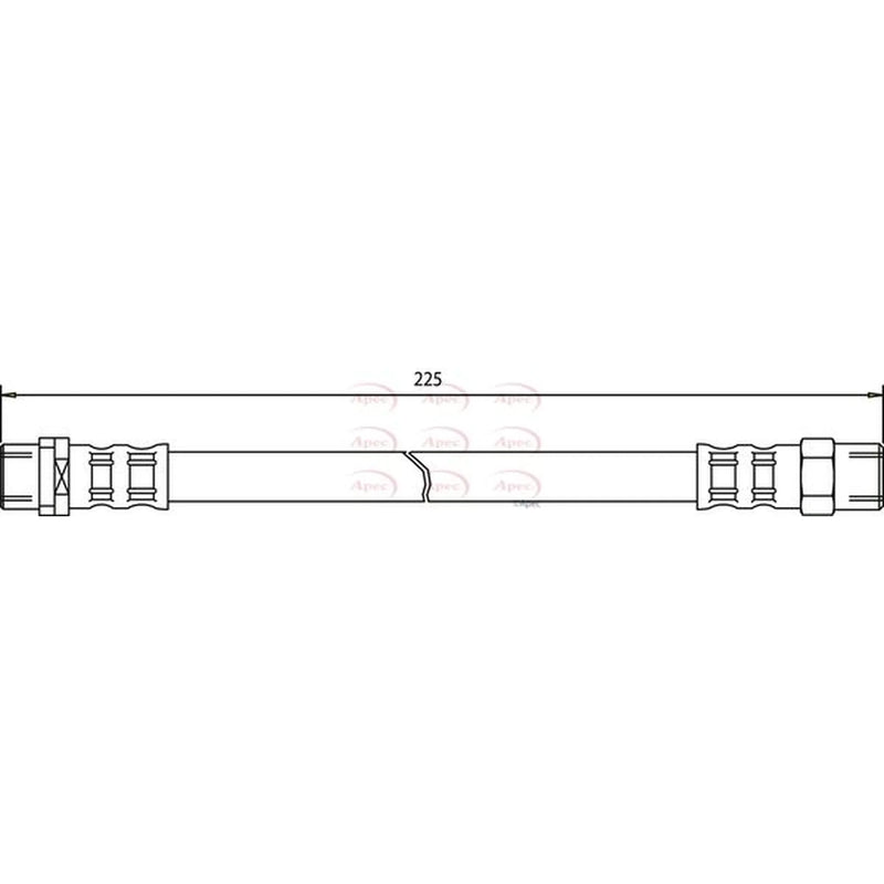 Apec Brake Hydraulic Hose Line Rear HOS3402
