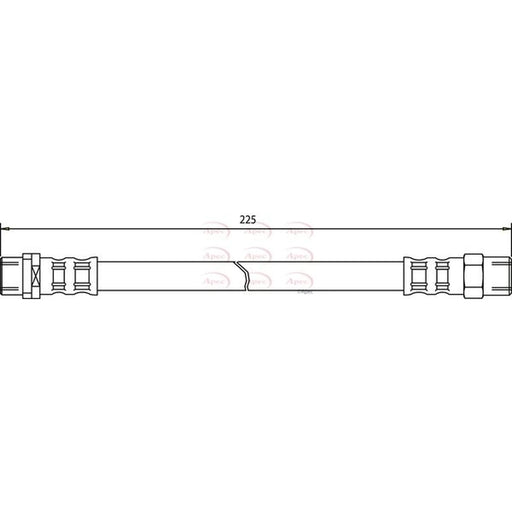Apec Brake Hydraulic Hose Line Rear HOS3402
