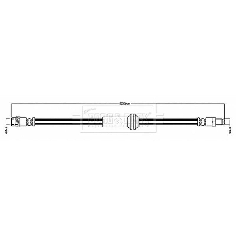 Borg & Beck Brake Hydraulic Hose Line Front Left BBH8746