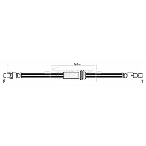 Borg & Beck Brake Hydraulic Hose Line Front Left BBH8746