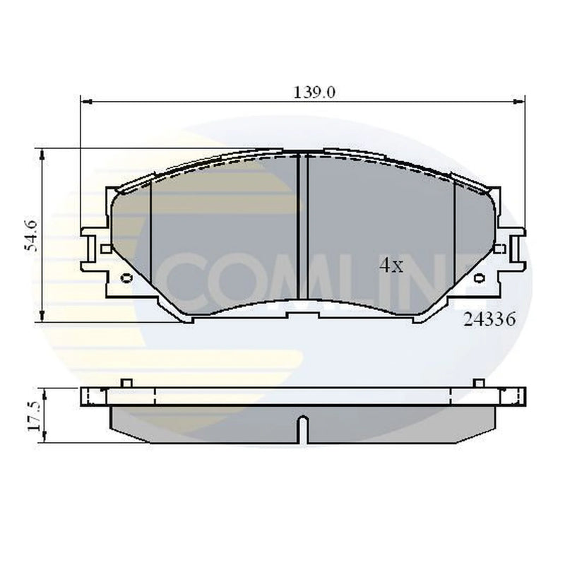 Comline 4 x Front Brake Pad Set CBP01515