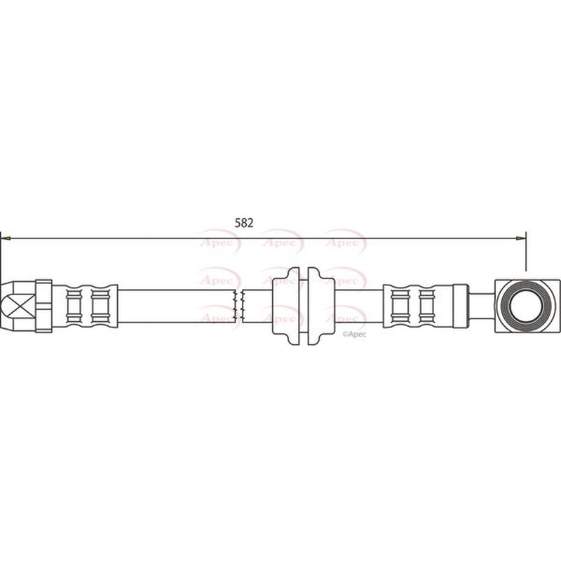 Apec Brake Hydraulic Hose Line Front HOS3055
