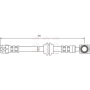Apec Brake Hydraulic Hose Line Front HOS3055