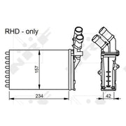 NRF Heater Matrix Core Heat Exchanger 58034