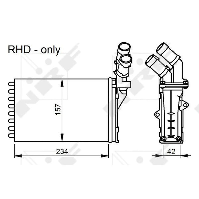 NRF Heater Matrix Core Heat Exchanger 58034