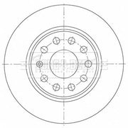 Borg & Beck 2 x Solid Rear Brake Discs BBD5526