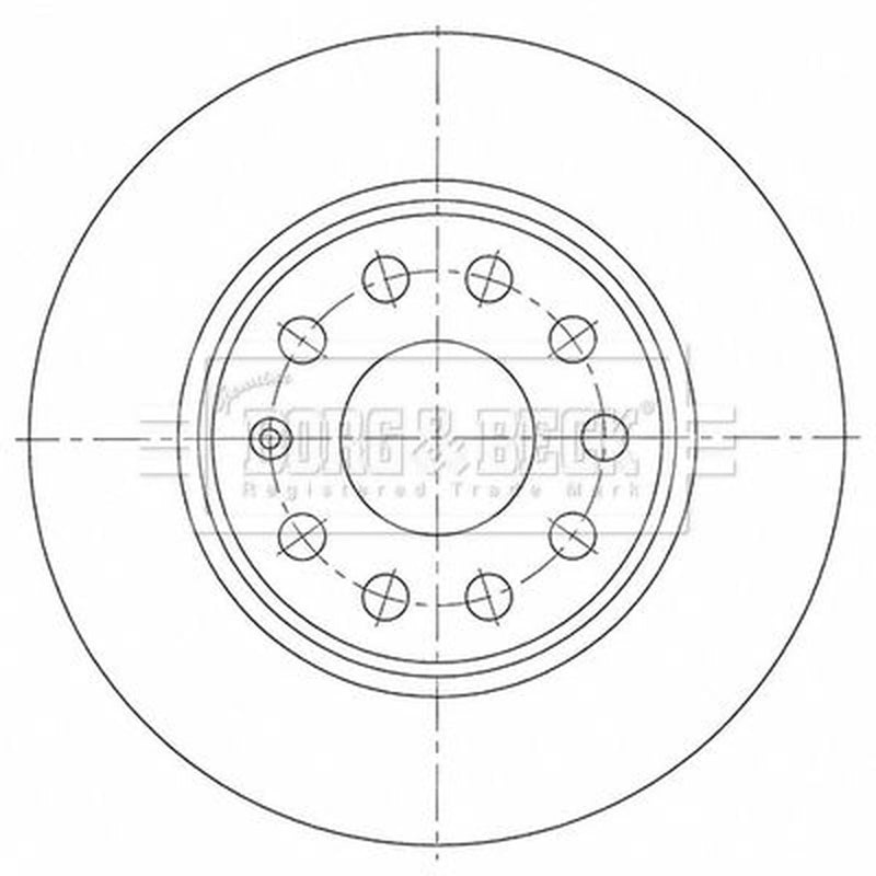 Borg & Beck 2 x Solid Rear Brake Discs BBD5526