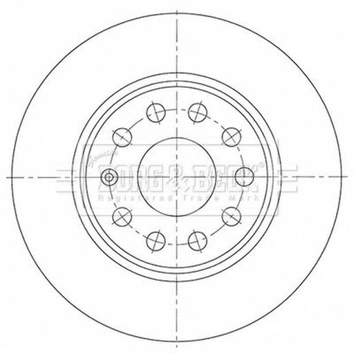 Borg & Beck 2 x Solid Rear Brake Discs BBD5526