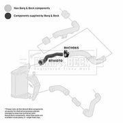 Borg & Beck Intercooler Turbo Charge Air Hose Front BTH1070