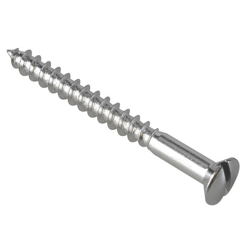 ForgeFix Multi-Purpose Screw SL Raised Head Chrome Plated 4.0 x 40mm ForgePack