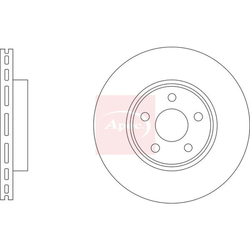 Apec 2 x Vented Brake Discs DSK3317