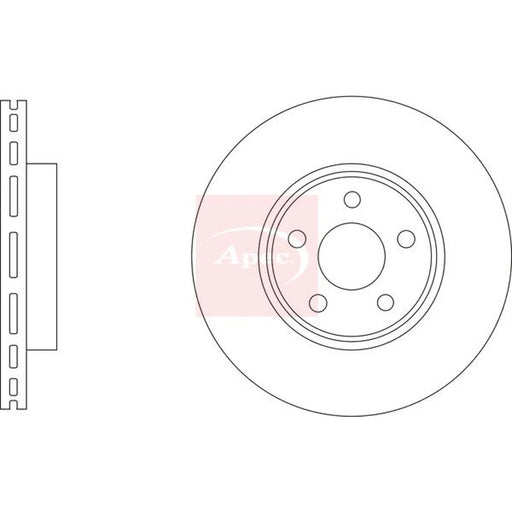 Apec 2 x Vented Brake Discs DSK3317
