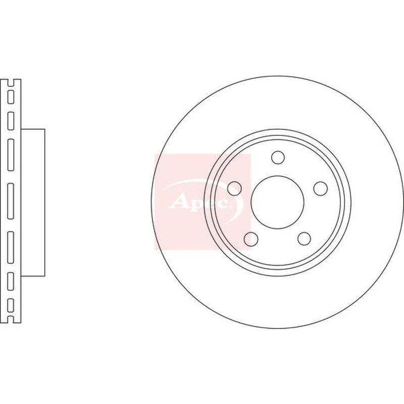 Apec 2 x Vented Brake Discs DSK3317