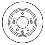 Key Parts 2 x Solid Rear Brake Discs KBD4699