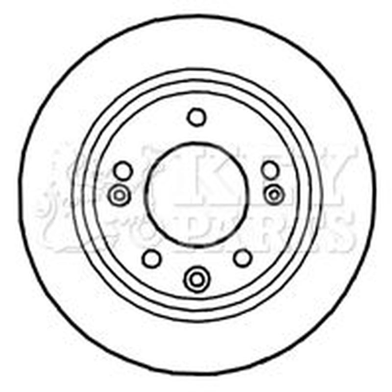Key Parts 2 x Solid Rear Brake Discs KBD4699