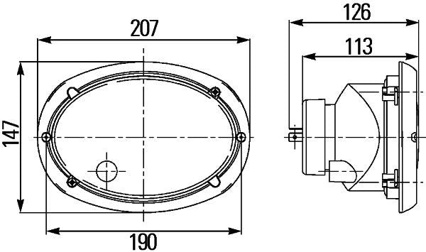 Hella Headlight Headlamp H4 Right