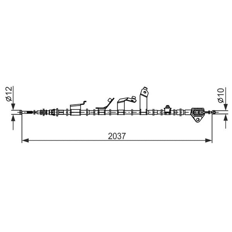 Bosch Handbrake Cable Rear 1 987 482 860