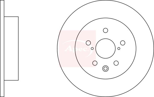 Apec 2 x Brake Disc Set Solid
