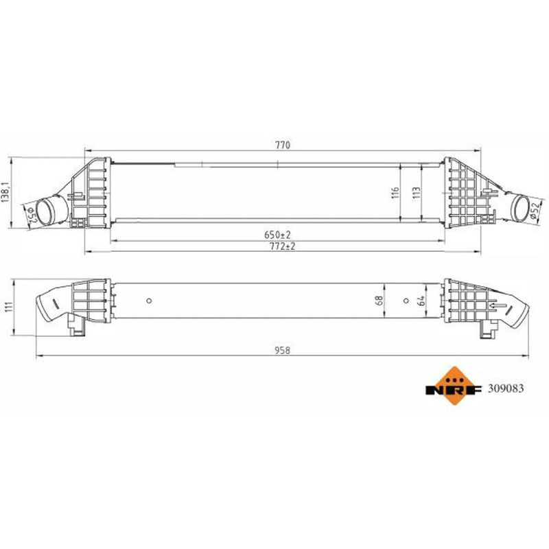 NRF Intercooler (Charge Air Cooler) 309083