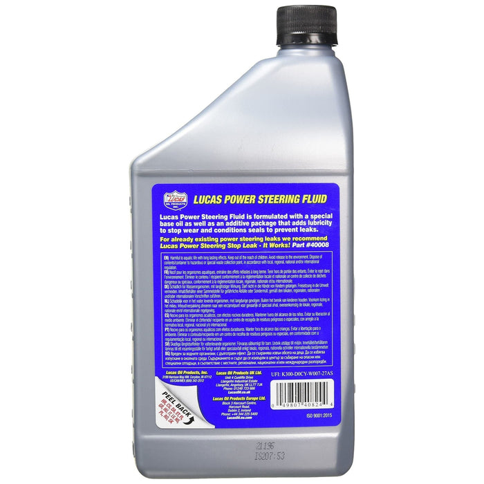 Lucas Oil 1X1Qrt (946Ml) Power Steering Fluid 40824 Lucas Oil  - Town Parts