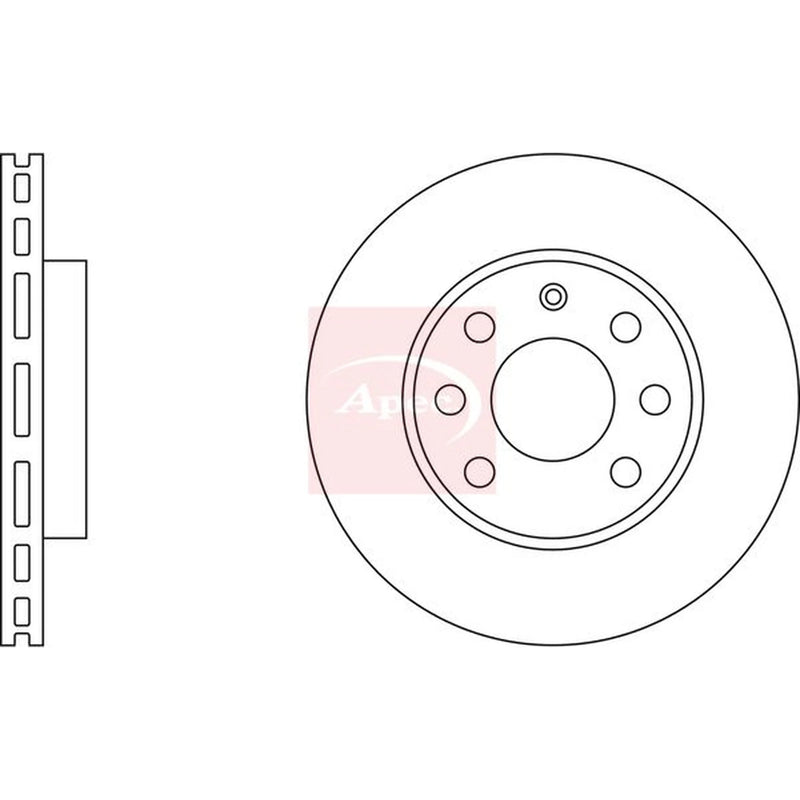 Apec 2 x Vented Front Brake Discs DSK2059