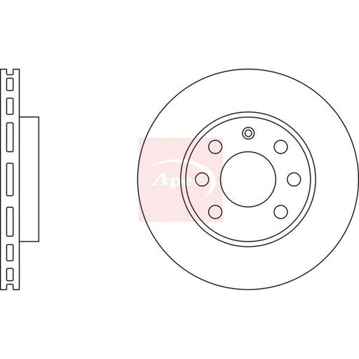 Apec 2 x Vented Front Brake Discs DSK2059