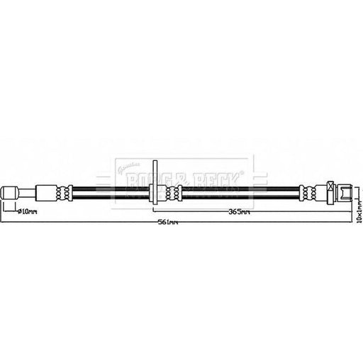 Borg & Beck Brake Hydraulic Hose Line Front Right BBH8197