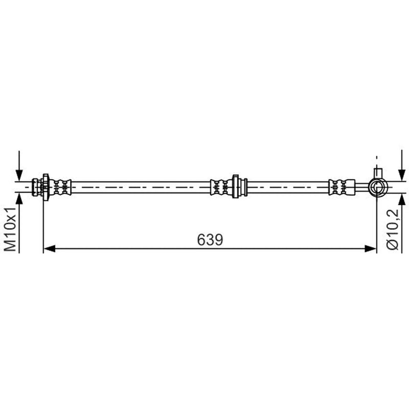 Bosch Brake Hydraulic Hose Line Front Right 1 987 481 697