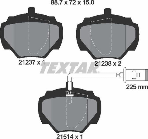 TEXTAR 2123701 Brake Pad Set Rear Fits Land Rover Discovery Range Rover TEXTAR - Town Parts