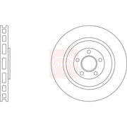 Apec 2 x Vented Rear Brake Discs DSK3306