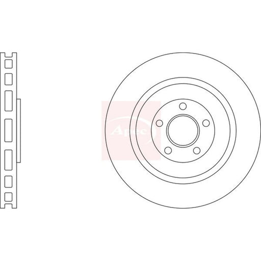 Apec 2 x Vented Rear Brake Discs DSK3306