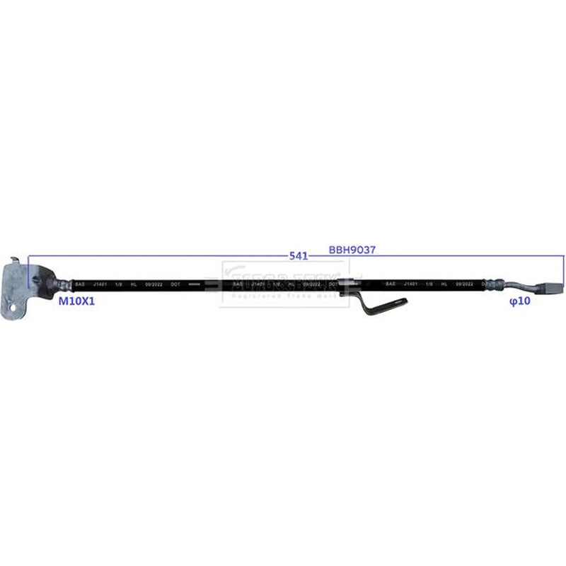Borg & Beck Brake Hydraulic Hose Line Front Right BBH9037