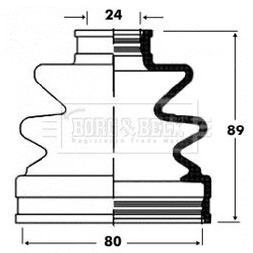 Borg & Beck Drive Shaft Bellow Kit Front Left BCB2824