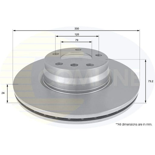 Comline 2 x Internally Vented Front Brake Discs ADC1773V