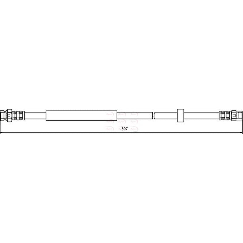 Apec Brake Hydraulic Hose Line Rear HOS3363