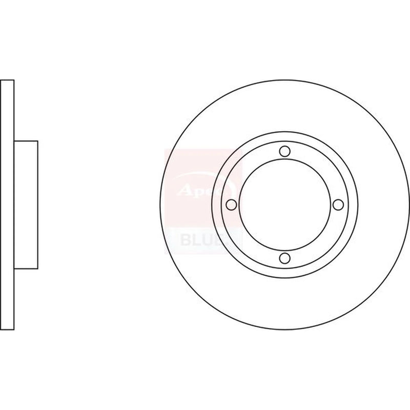 Apec 2 x Solid Front Brake Discs SDK6205