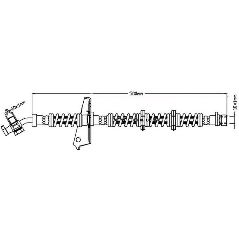 Juratek Brake Hydraulic Hose Line Front JBH1298L