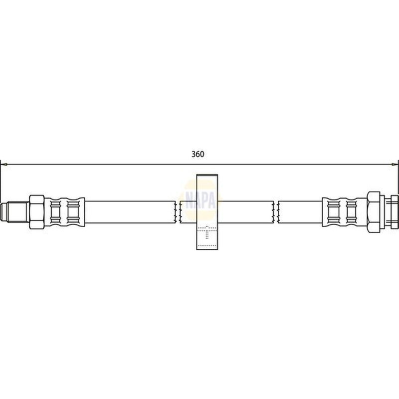 NAPA Brake Hydraulic Hose Line Rear NBH1238