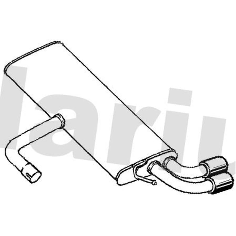 Klarius Box With Tail Pipe Rear VW936J
