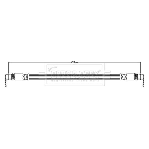 Borg & Beck Brake Hydraulic Hose Line Rear Left BBH8821