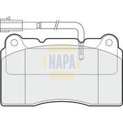 NAPA Front Brake Pad Set NBP1749