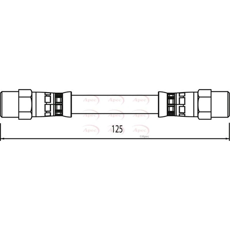 Apec Brake Hydraulic Hose Line Rear Right HOS3955