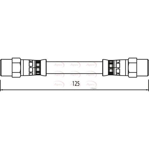 Apec Brake Hydraulic Hose Line Rear Right HOS3955