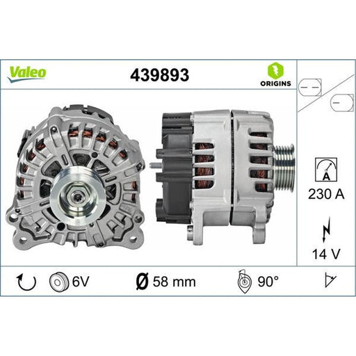 Valeo Car Alternator 12V 439893