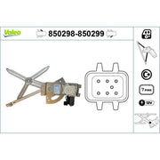 Valeo Electric Window Regulator Lifter Left Front 850298